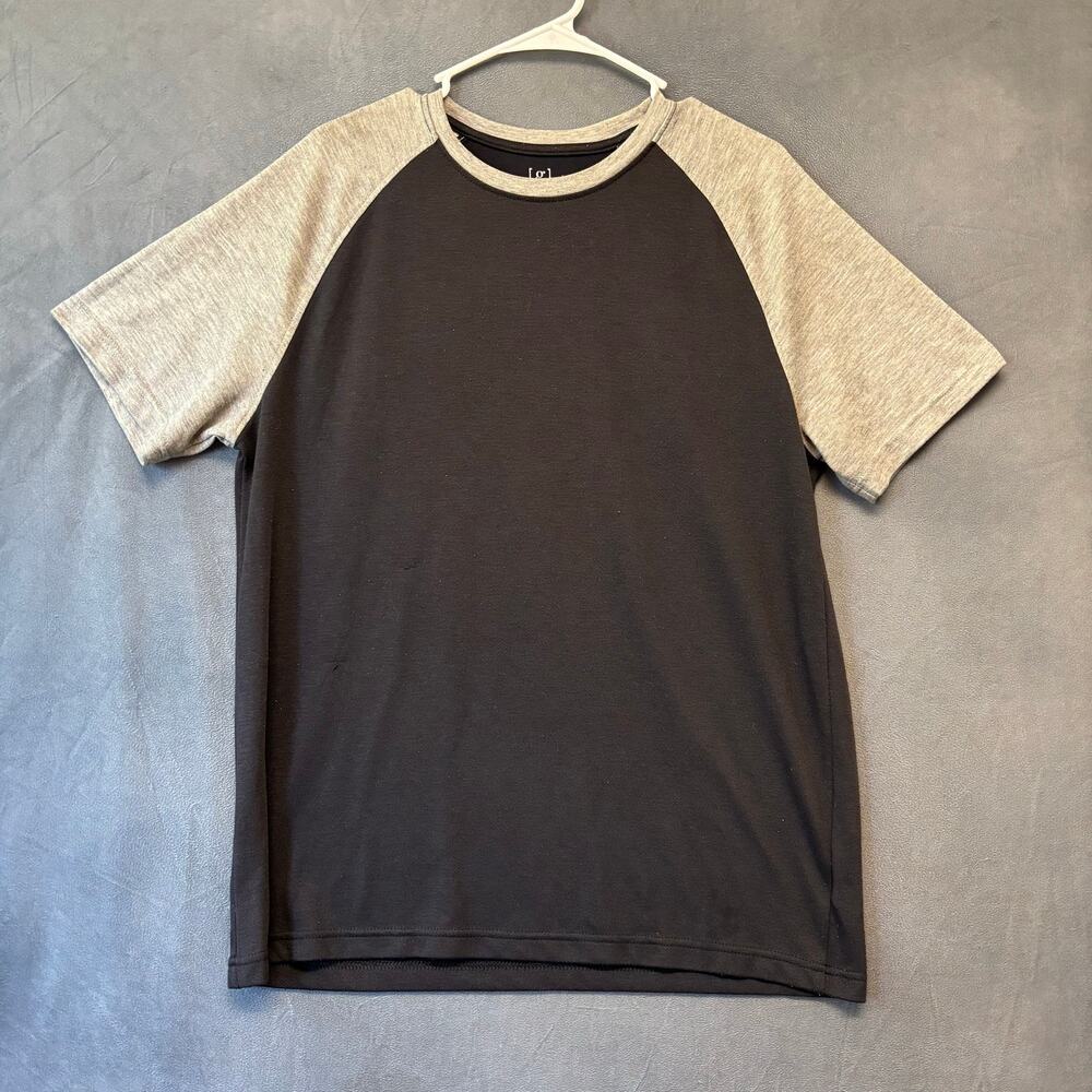 George Black Gray Raglan Tee L Soft Grunge Minimalist Streetwear